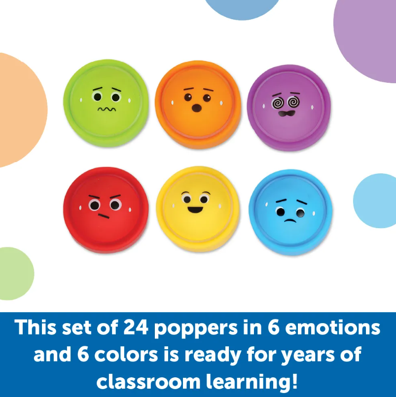 Rainbow Emotions Fidget Poppers Classroom Set