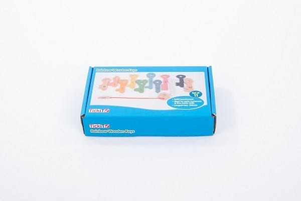 Rainbow Wooden Counting Keys