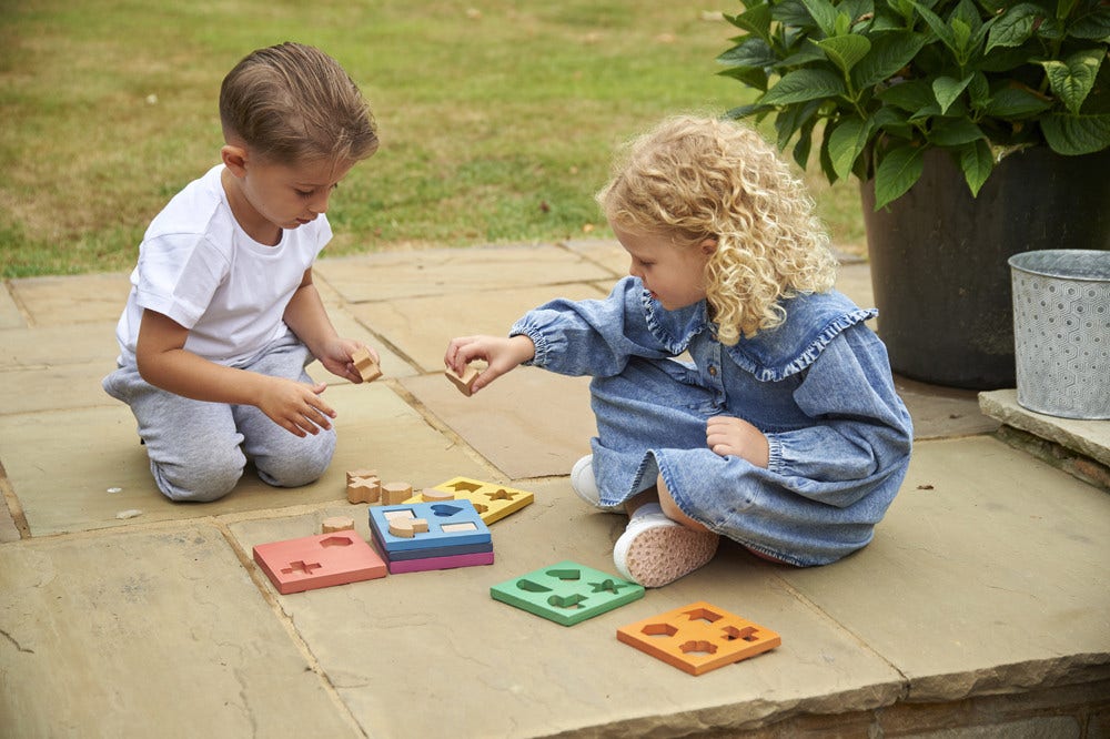 Rainbow Wooden Shape Stacker