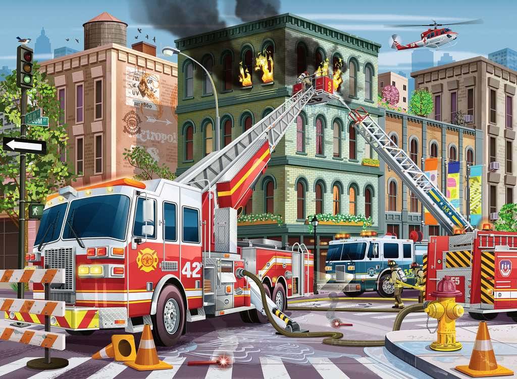 Ravensburger Fire Truck Rescue 100 piece Puzzle