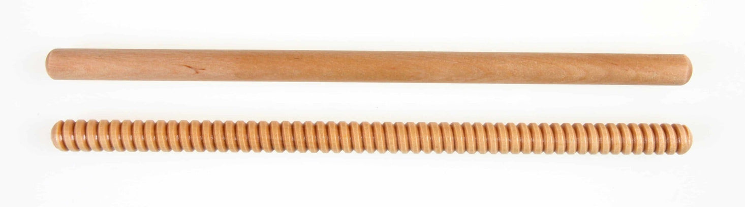 Rhythm Sticks 10in Natural Finish Plain & Fluted Pair