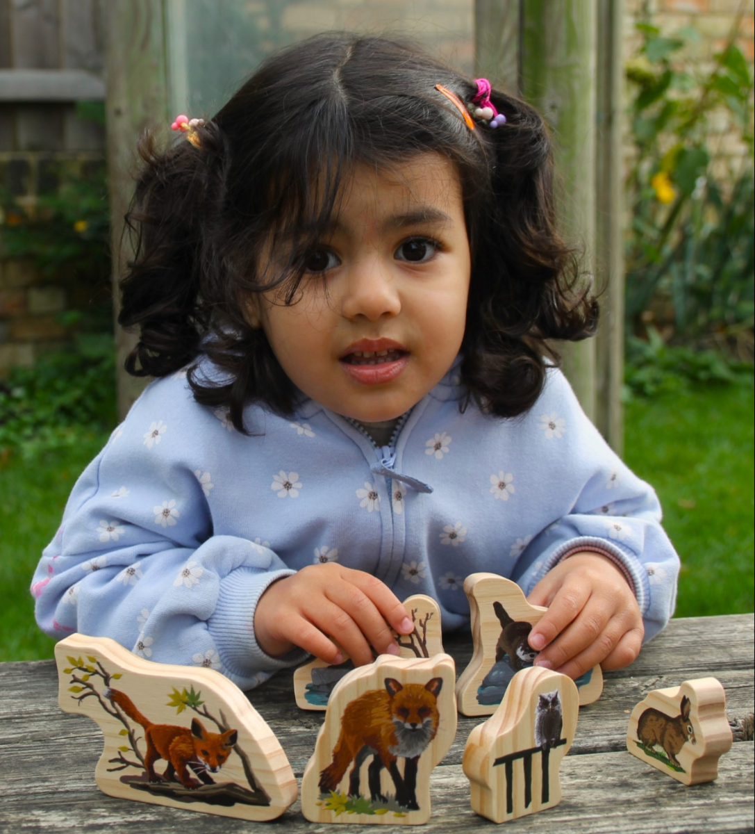 Woodland Animal Families Wooden Characters