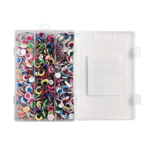 Self-Adhesive Color Wiggly Eyes 1000 pcs