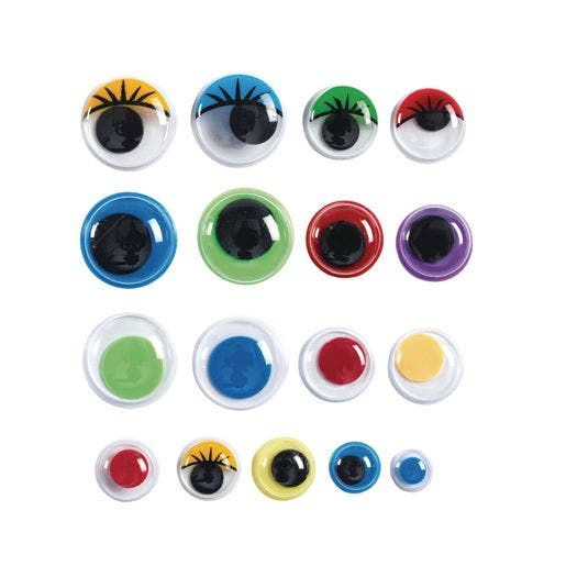 Self-Adhesive Color Wiggly Eyes 1000 pcs
