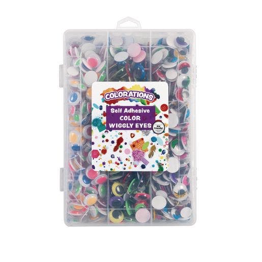 Self-Adhesive Color Wiggly Eyes 1000 pcs