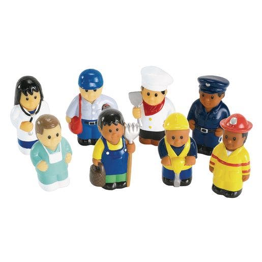 Soft Multicultural Career Figures Set of 8