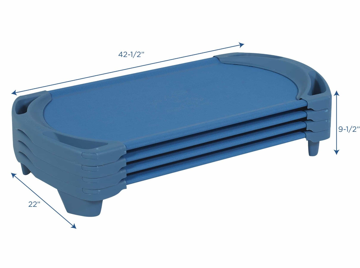 Spaceline Toddler Cot - Set of 4 - Ocean Blue