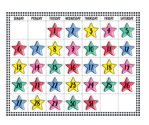 Star Bright Calendar Days