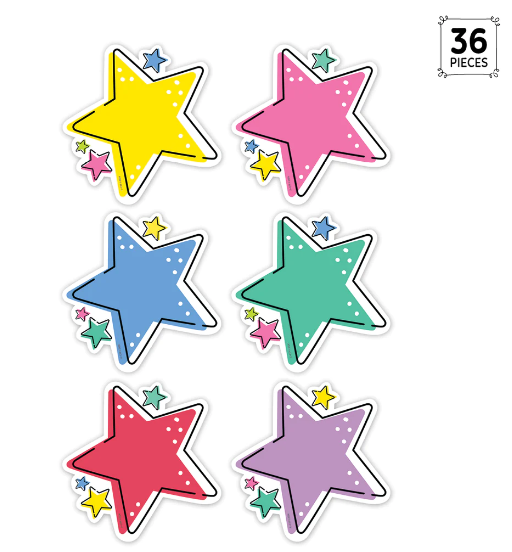 Stars 6 Inch Designer Cut Outs