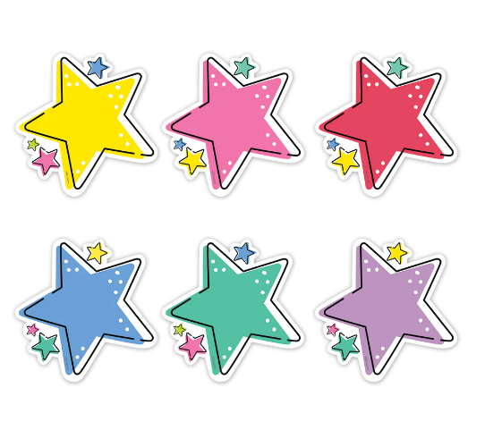 Stars 6 Inch Designer Cut Outs