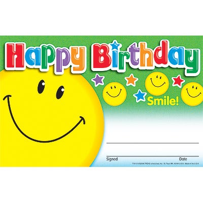 Happy Birthday Smile Recognition Awards