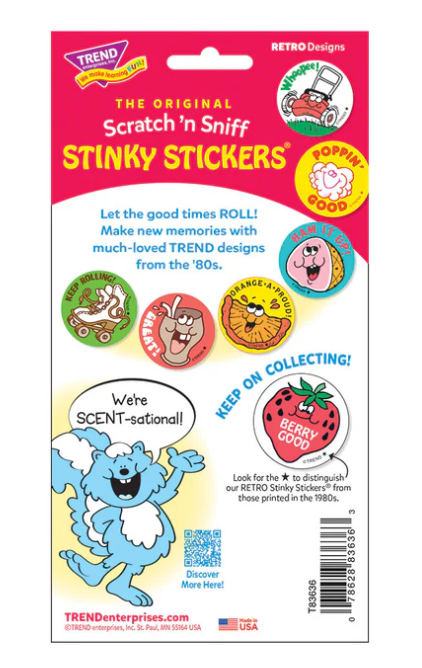 The Greatest Cherry scent Retro Stinky Stickers 24 ct