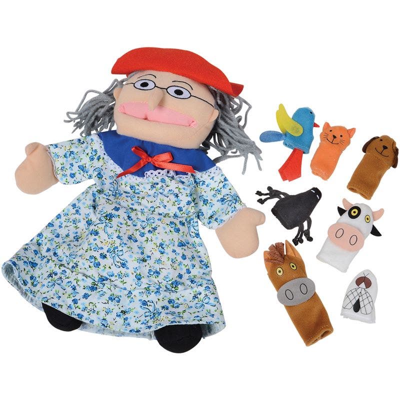 There was an old Lady who Swallowed a Fly Puppet & Finger Pu