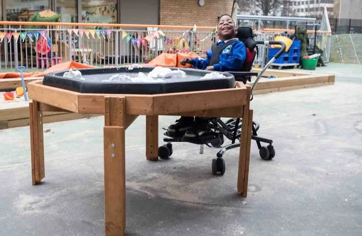 Tuff Tray Wheelchair Stand