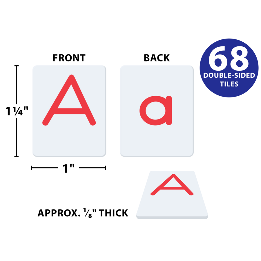 Two Sided Alphabet Letter Tiles