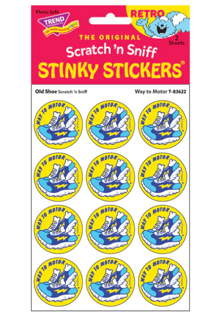 Way to Motor Old Shoe Scent Retro Scratch n Sniff Stinky Sti