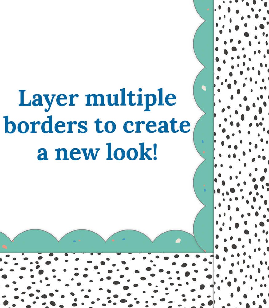 We Belong Black Dots Straight Borders