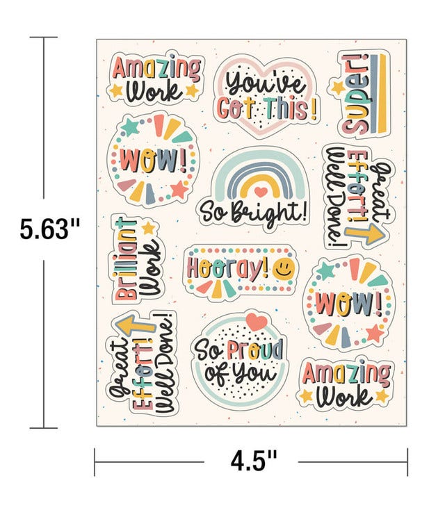 We Belong Motivational Shape Stickers