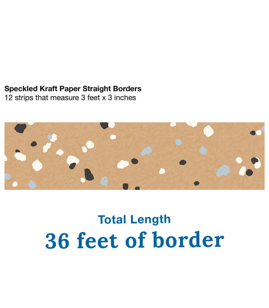 We Belong Speckled Kraft Paper Straight Borders