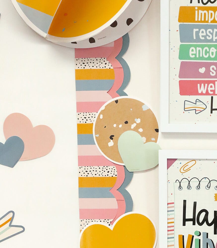 We Belong Stripes Scalloped Borders