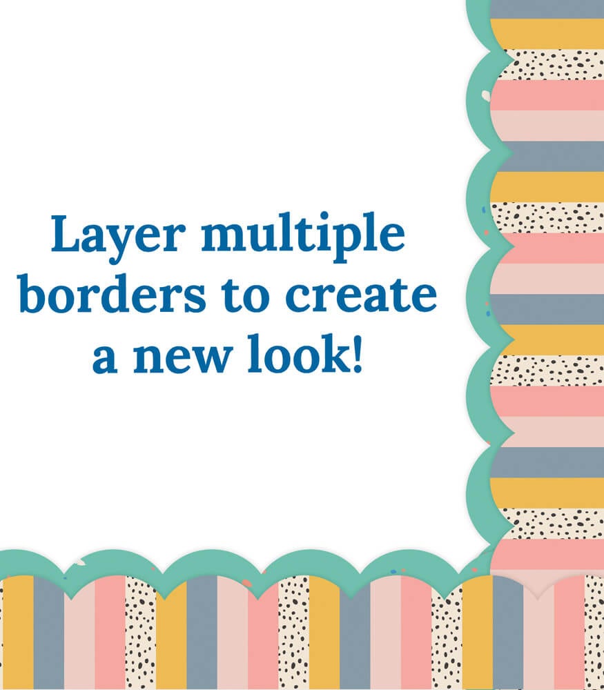 We Belong Stripes Scalloped Borders