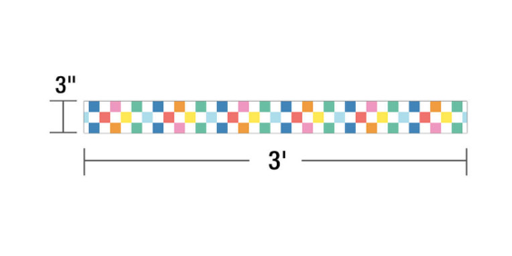 We Stick Together Checkered Rainbow Straight Bulletin Board