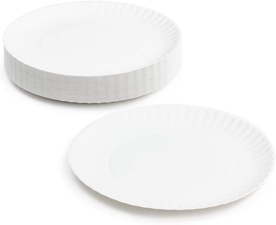 Paper Plates White 9in 100 Pack