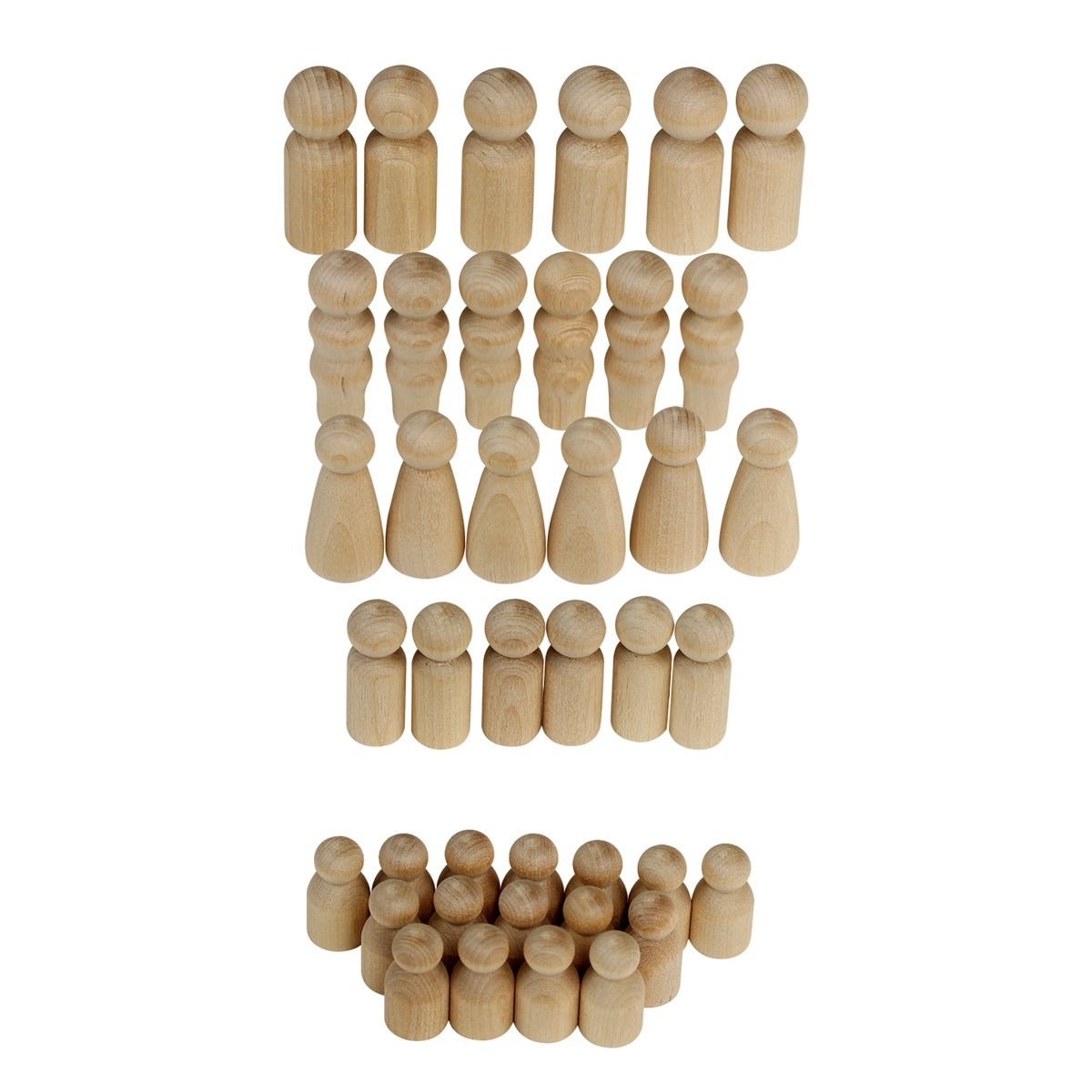 Wood People 40 Assorted People