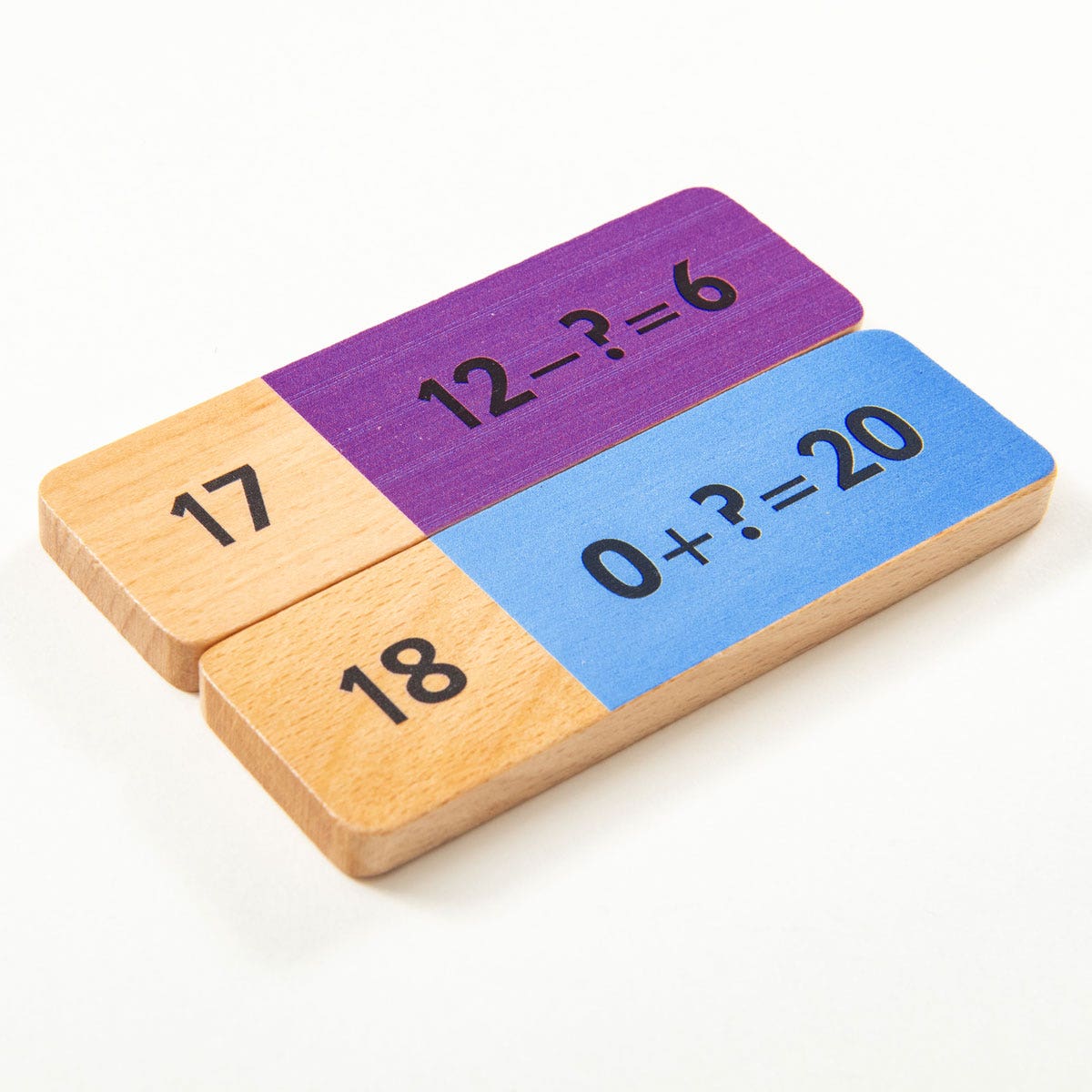 Wooden Addition and Subtraction Dominoes 40 pieces