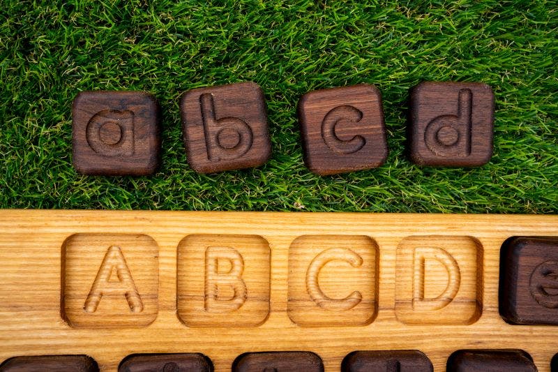 Wooden Alphabet Keyboard by Naturally Inspired Play
