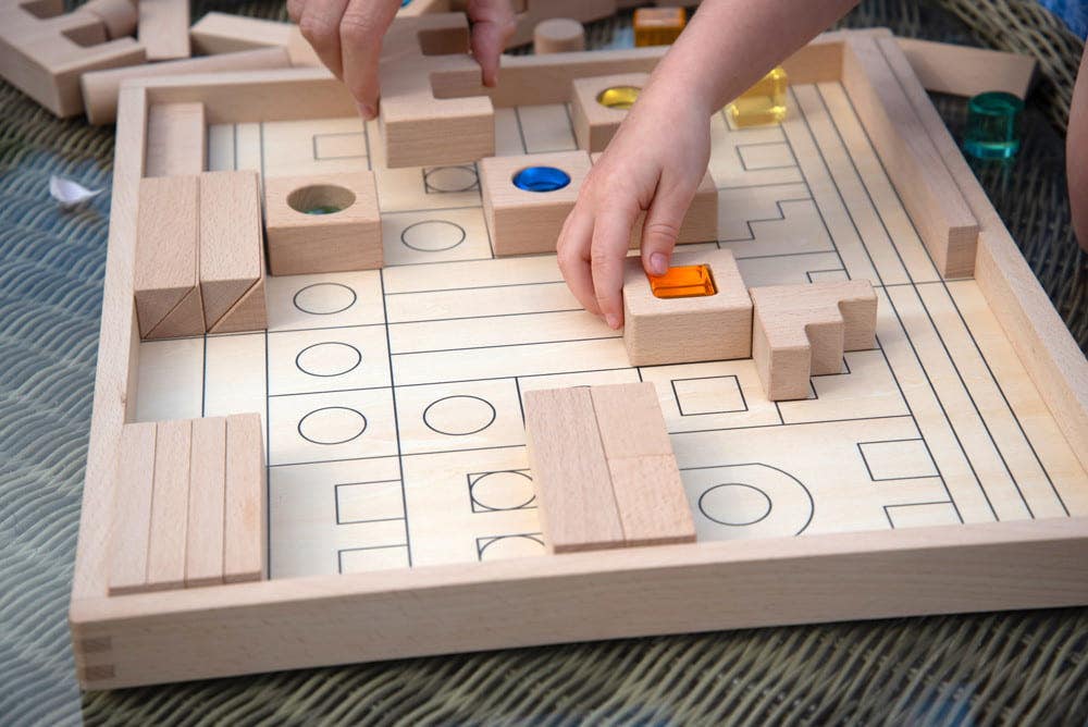 Wooden Building Gem Blocks 80 pc