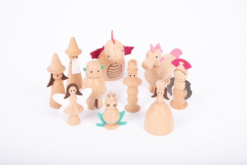 Wooden Enchanted Figures Set