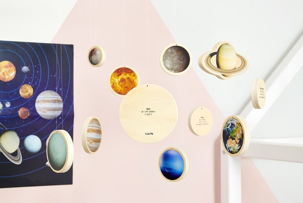 Wooden Solar System Discs