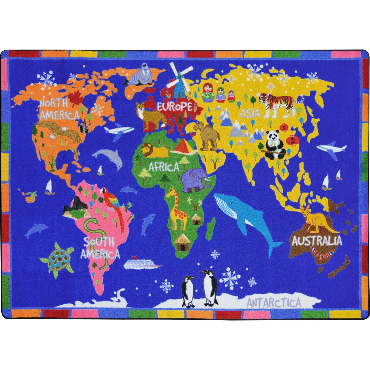 World of Wonders Rectangle Multi Carpet 7ft 8in x 10ft 9in