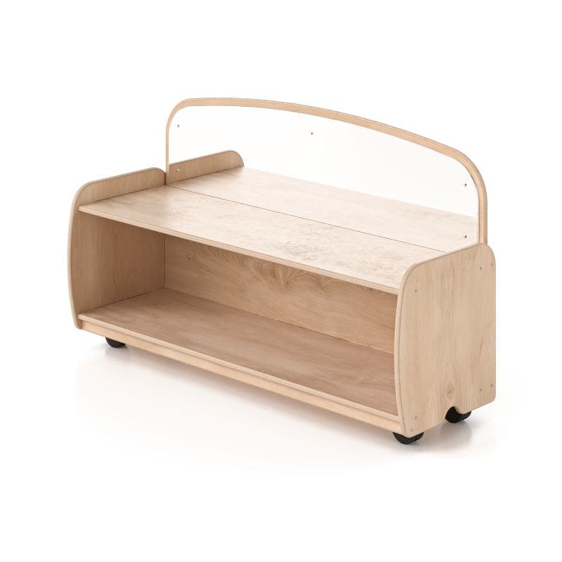 Woodlyn Mirrored Shelf with Casters