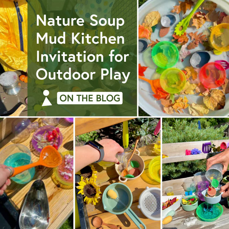 Nature Soup Mud Kitchen Invitation for Outdoor Play