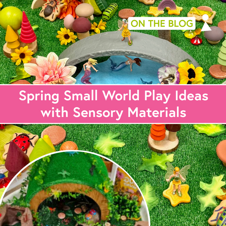 Spring Small World Play Ideas with Sensory Materials