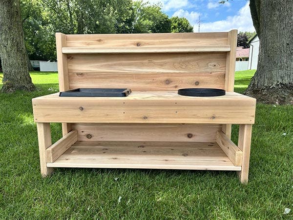 Fullback Outdoor Messy Mud Kitchen with Rubber Sinks by Naturally Inspired Play