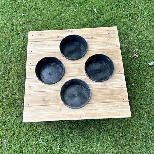 Toddler Outdoor Activity Table with 4 Bowls by Naturally Inspired Play