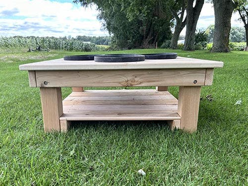 Toddler Outdoor Activity Table with 4 Bowls by Naturally Inspired Play