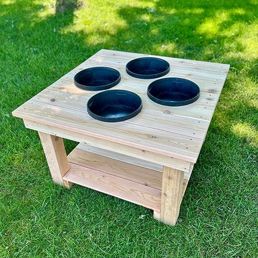 School Age Outdoor Activity Table with 4 Bowls by Naturally Inspired Play
