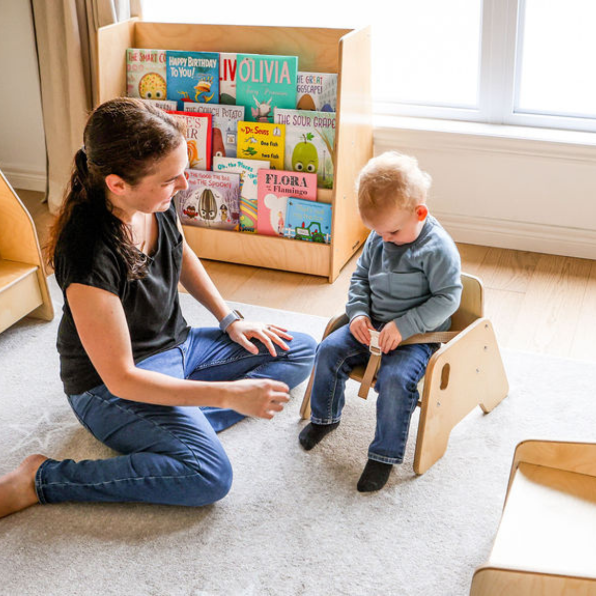 Stackable Infant Chair with Belt 8in
