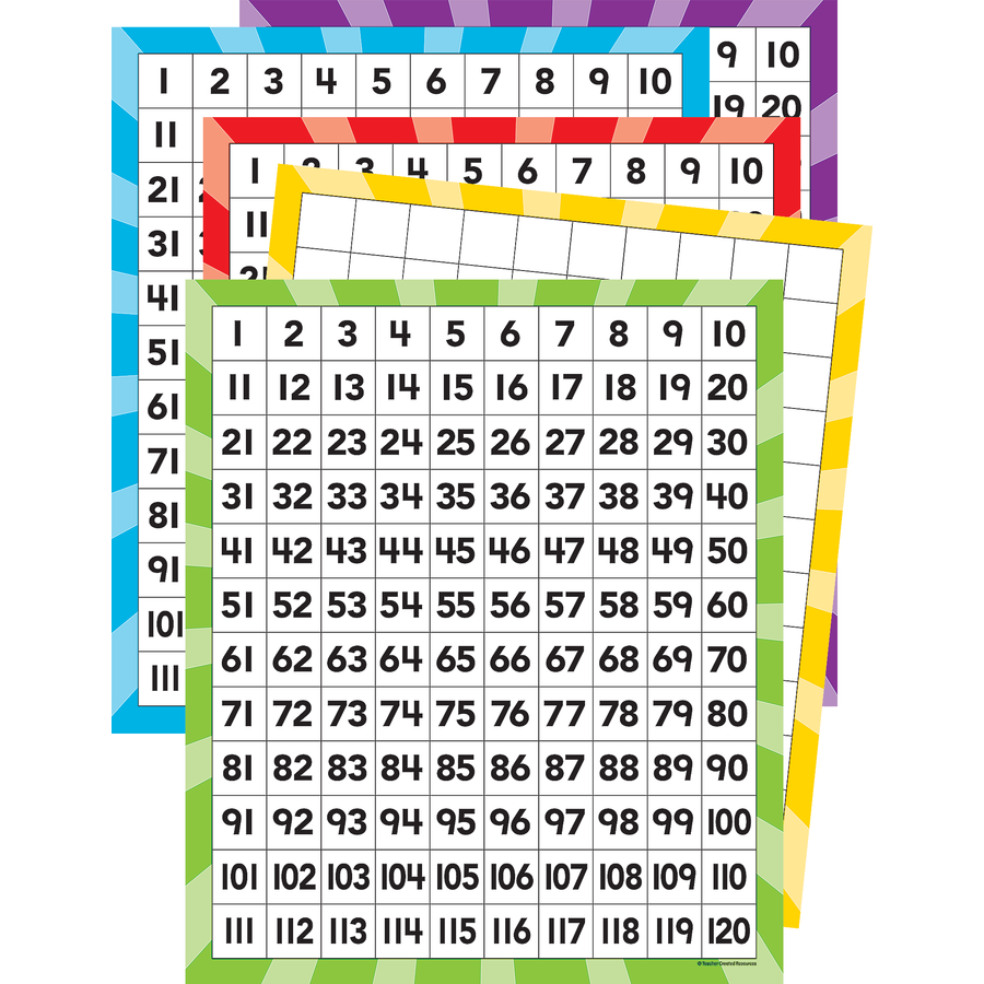 120 Number Boards 11x13 Set of 10