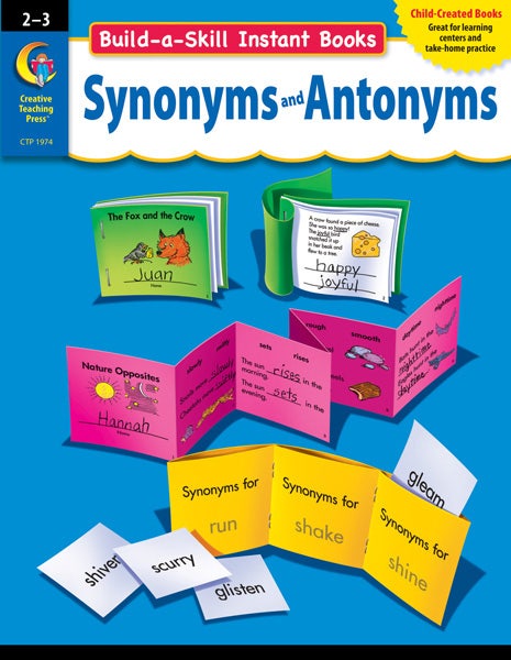 Synonyms And Antonyms Build A Skill Gr 2-3