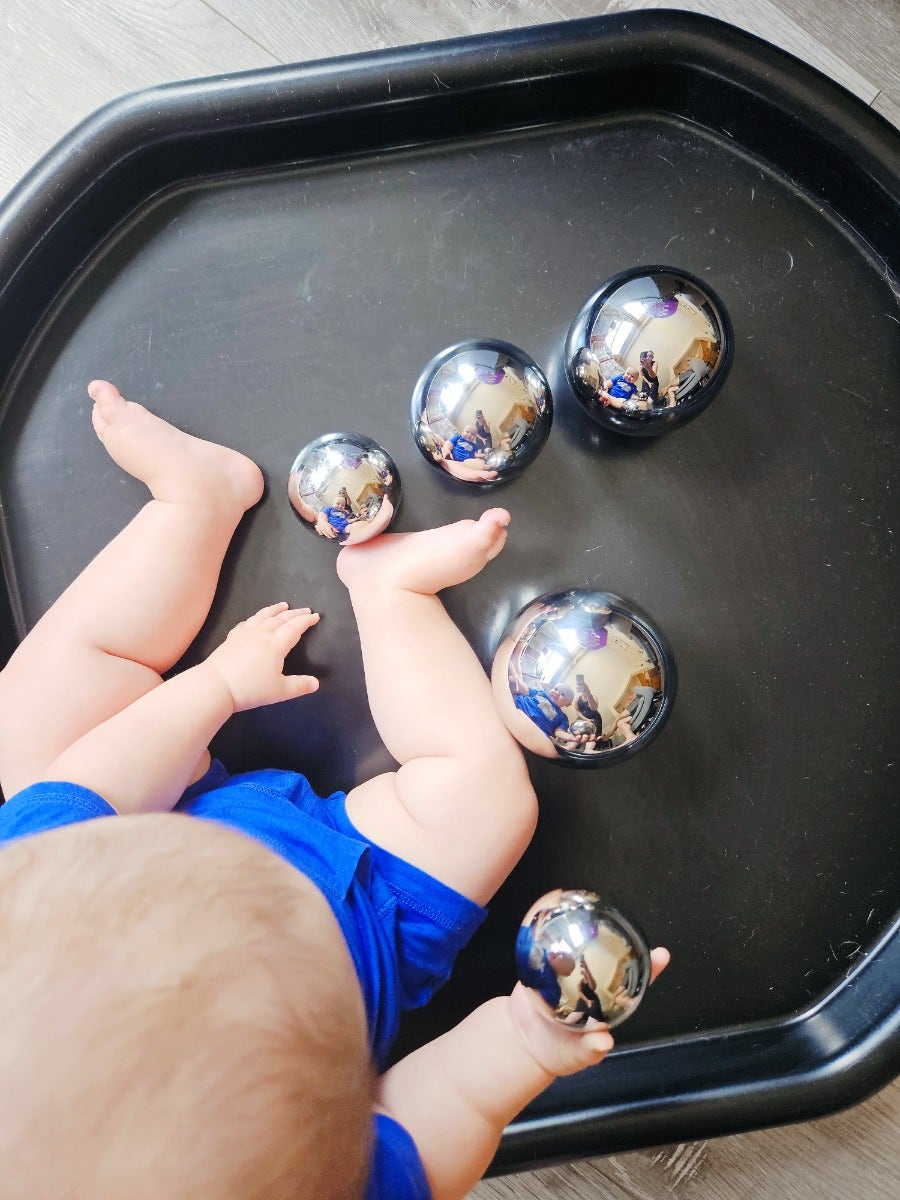 Silver Sensory Reflective Balls - Pack of 4