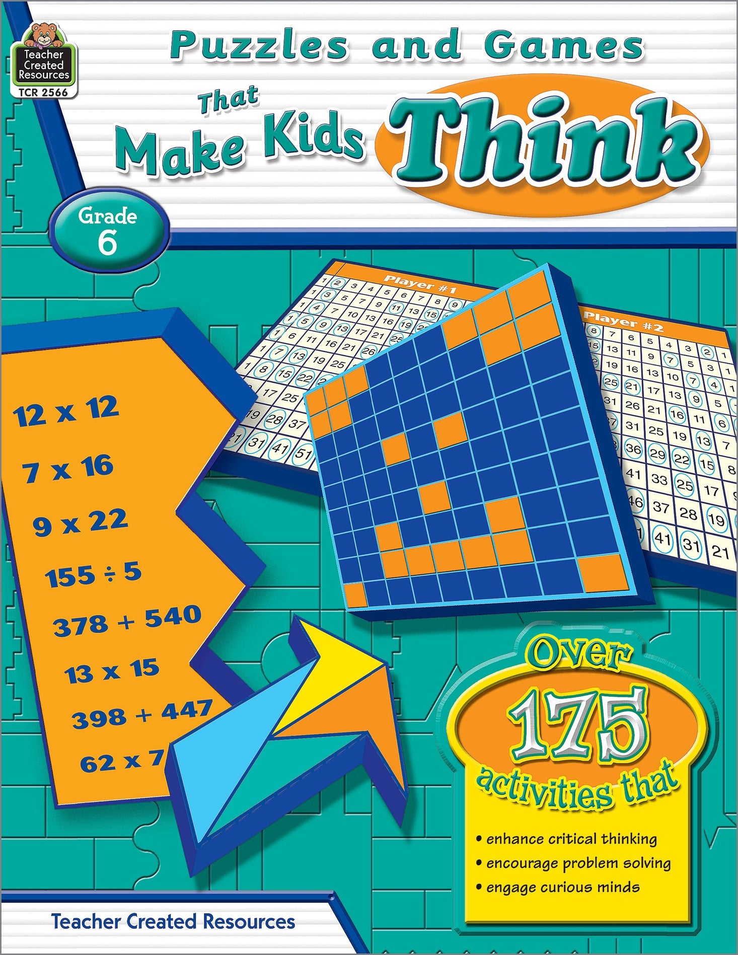 Puzzles and Games that Make Kids Think Grd 6 Ebook
