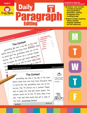 Daily Paragraph Editing Grade 3 Ebook