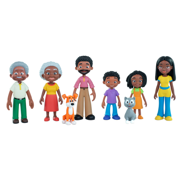 Dark-Skinned Family
