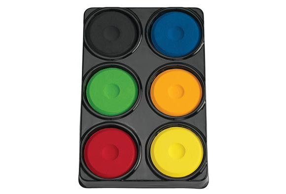 Colorations Tempera 6 Cakes Jumbo in Tray