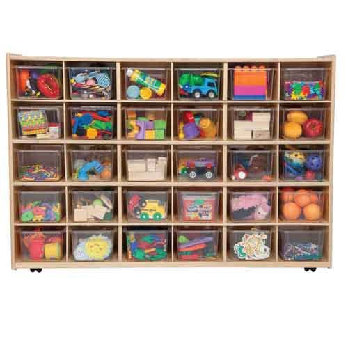 Contender Mobile 30 Tray Storage with Translucent Trays Asse